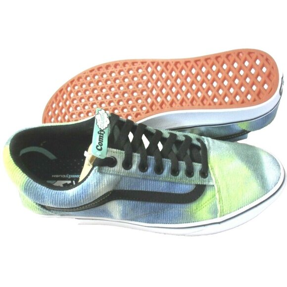 Vans Men's Comfycush Old Skool Blotched Tie Dye Corduroy Skate Shoes Size 9.5 - Picture 3 of 5